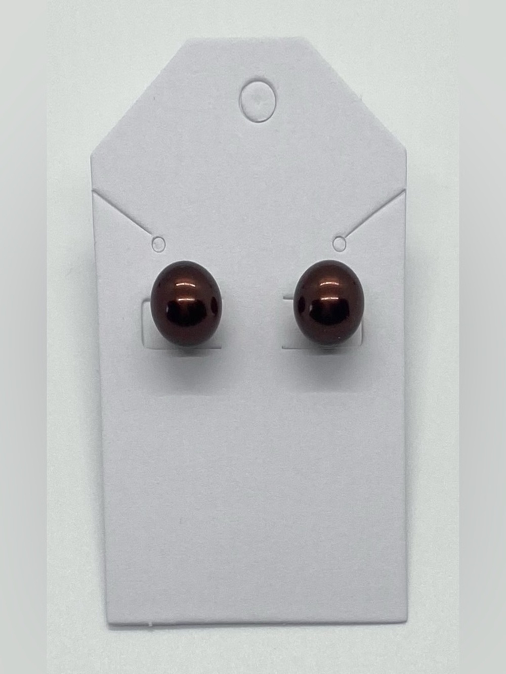 Vintage Brown Pearl Stud Earrings Classic Whimsigoth Preppy Cottagecore Fairy - Picture 2 of 12
